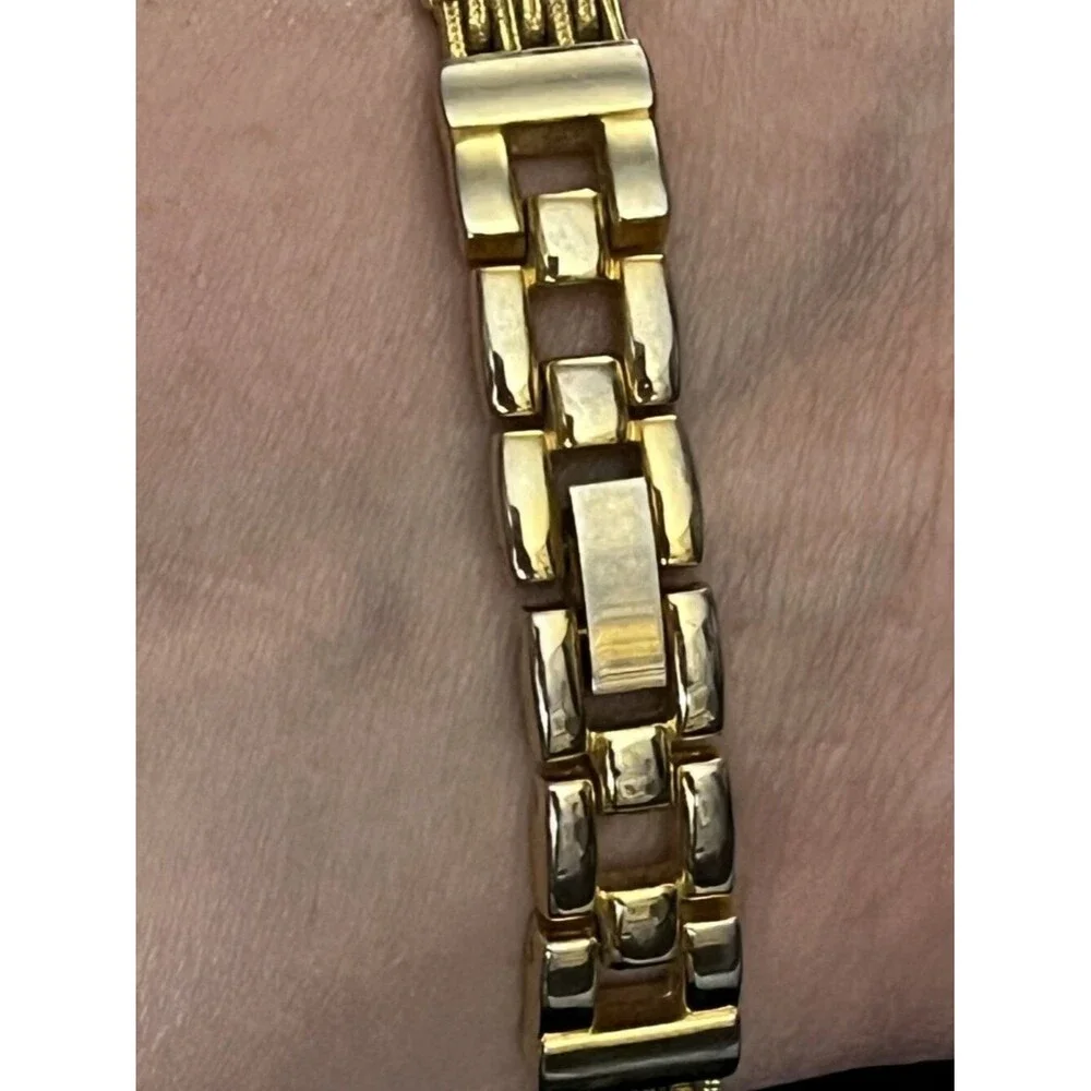 Gramercy Gold Link Bracelet Watch New Battery Japan Movt 90s